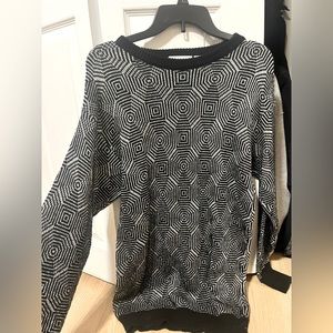 Trippy Black and Silver Sparkly sweater